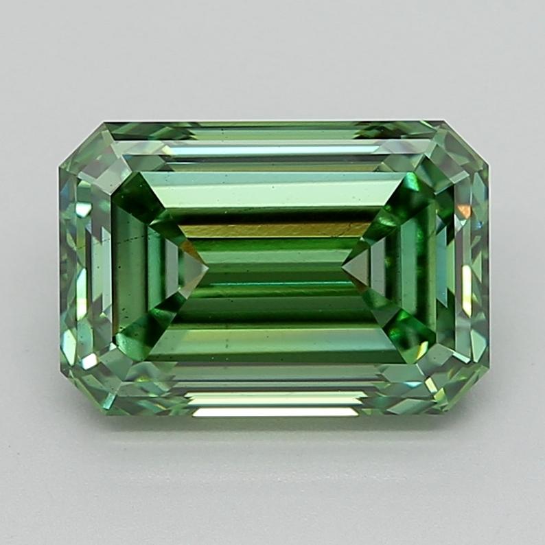5.09 Ct. Fancy Vivid  Green Emerald Lab Grown Diamond