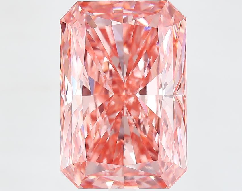 10.11 Ct. Fancy Vivid Pink Radiant Lab Grown Diamond