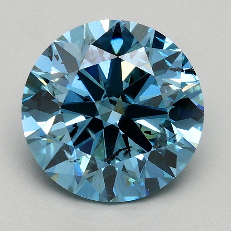 1.60 Ct. Fancy Blue Round Lab Grown Diamond