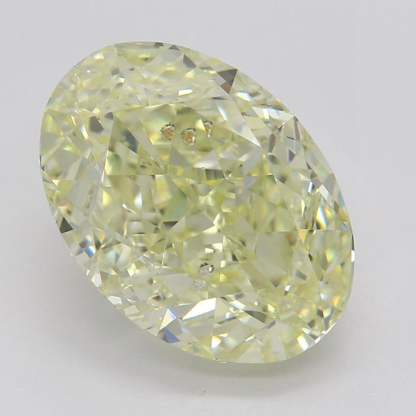 5.05 Ct. Fancy Light Yellow Oval Diamond