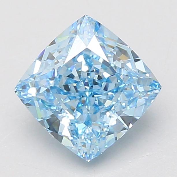 2.11 Ct. Fancy Vivid Blue Cushion Lab Grown Diamond