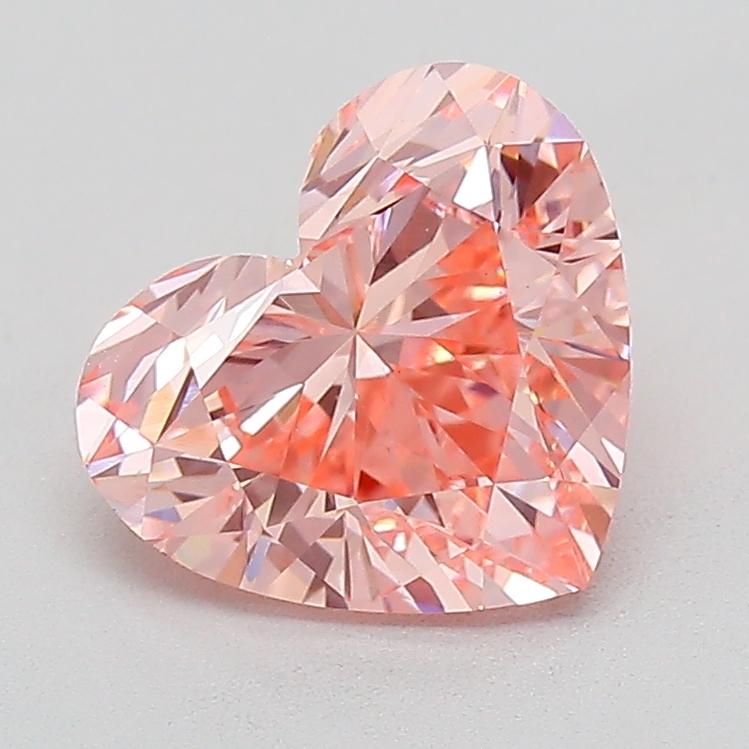 1.56 Ct. Fancy Vivid  Pink Heart Lab Grown Diamond