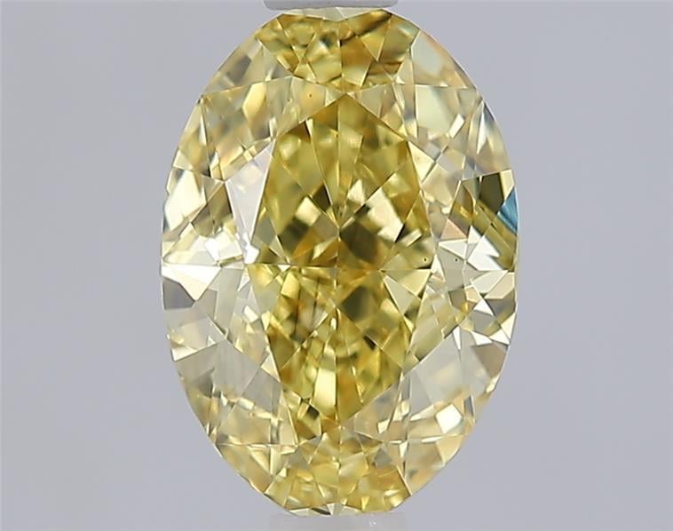 1.57 Ct. Fancy Intense  Yellow Oval Lab Grown Diamond