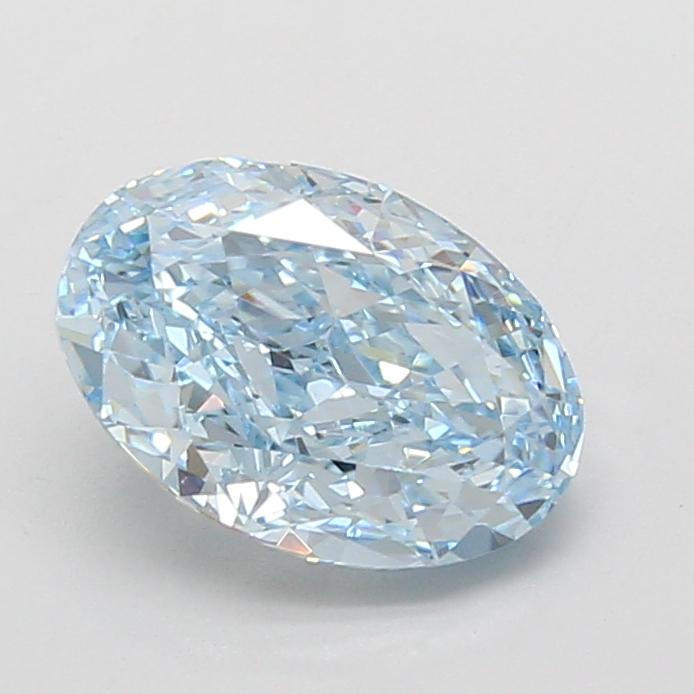 2.03 Ct. Fancy Vivid Blue Oval Lab Grown Diamond
