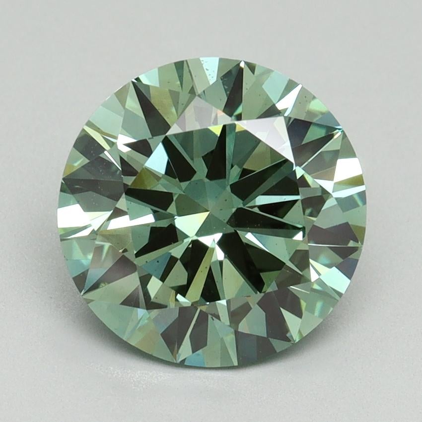 3.00 Ct. Fancy Vivid Pacific Green Round Lab Grown Diamond