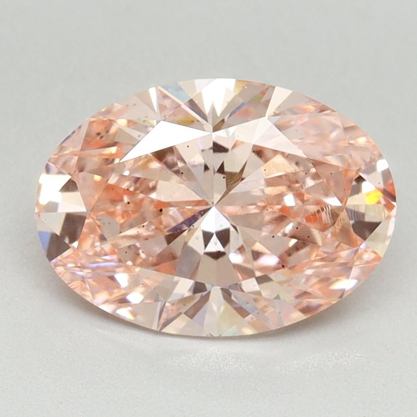 2.10 Ct. Fancy Vivid Pink Oval Lab Grown Diamond