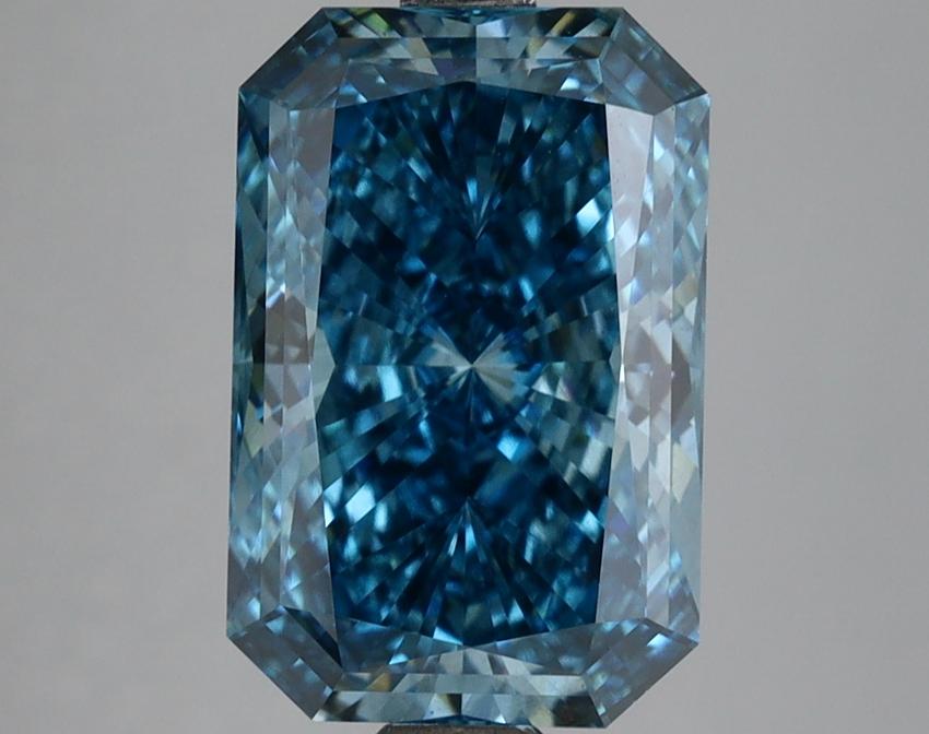 4.53 Ct. Fancy Vivid Blue Radiant Lab Grown Diamond