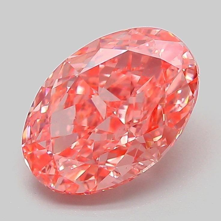 2.04 Ct. Fancy Vivid Pink Oval Lab Grown Diamond