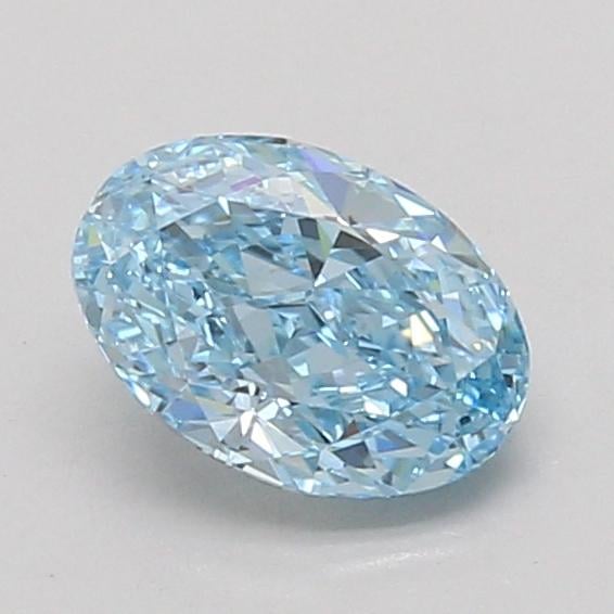1.07 Ct. Fancy Vivid Blue Oval Lab Grown Diamond