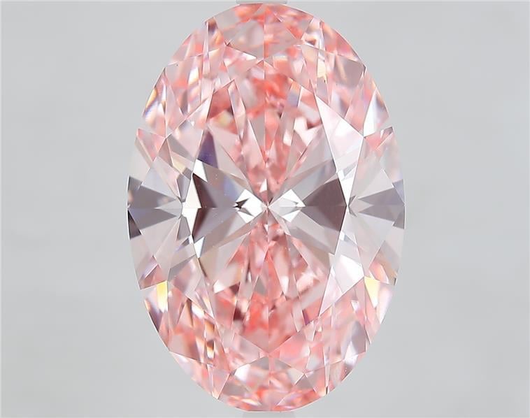 8.87 Ct. Fancy Vivid  Pink Oval Lab Grown Diamond