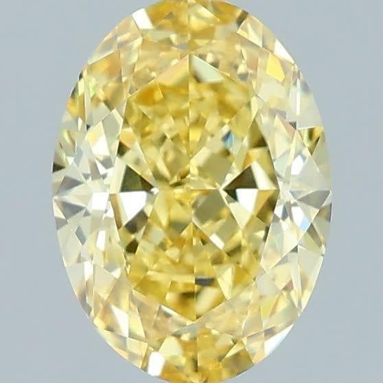 1.05 Ct. Fancy Intense  Yellow Oval Lab Grown Diamond