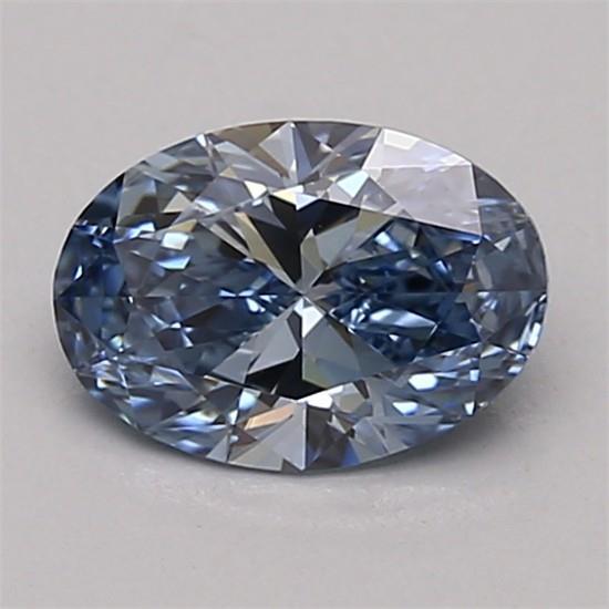 0.72 Ct. Fancy Vivid Blue Oval Lab Grown Diamond