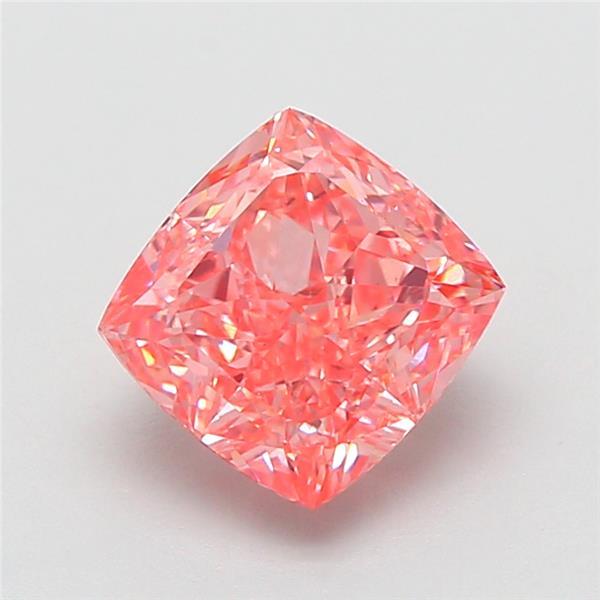 2.03 Ct. Fancy Vivid Pink Cushion Lab Grown Diamond