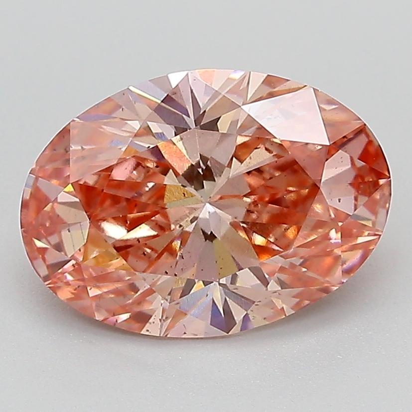 2.40 Ct. Fancy Vivid Pink Oval Lab Grown Diamond