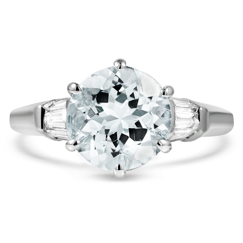 Retro Aquamarine Cocktail Ring