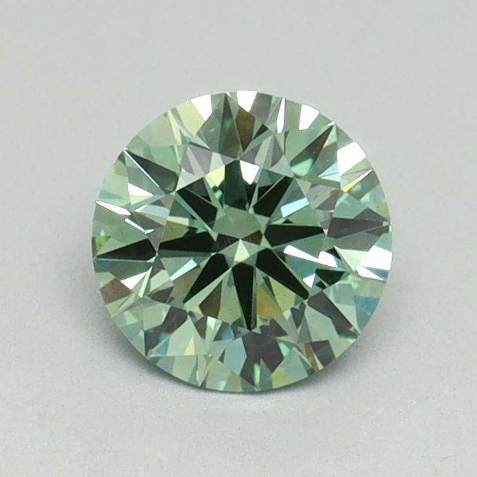 0.74 Ct. Fancy Vivid Green Round Lab Grown Diamond
