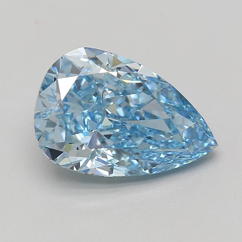 5.02 Ct. Fancy Vivid Blue Pear Lab Grown Diamond