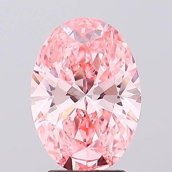 3.01 Ct. Fancy Vivid Pink Oval Lab Grown Diamond