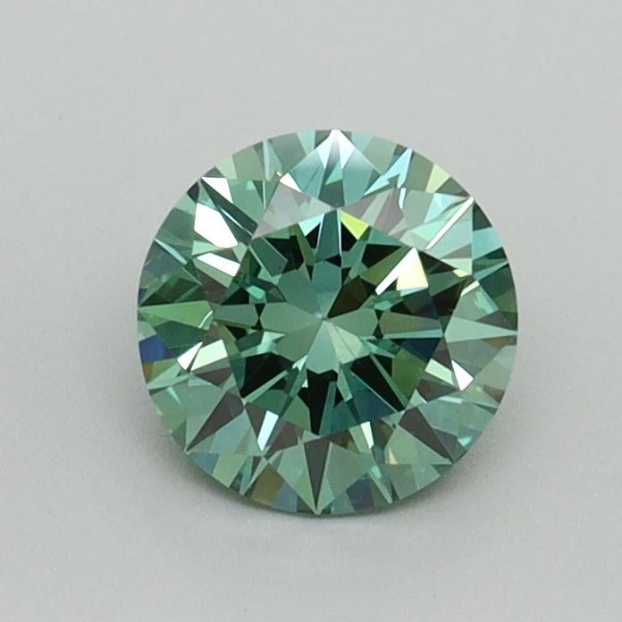 0.70 Ct. Fancy Vivid Green Round Lab Grown Diamond