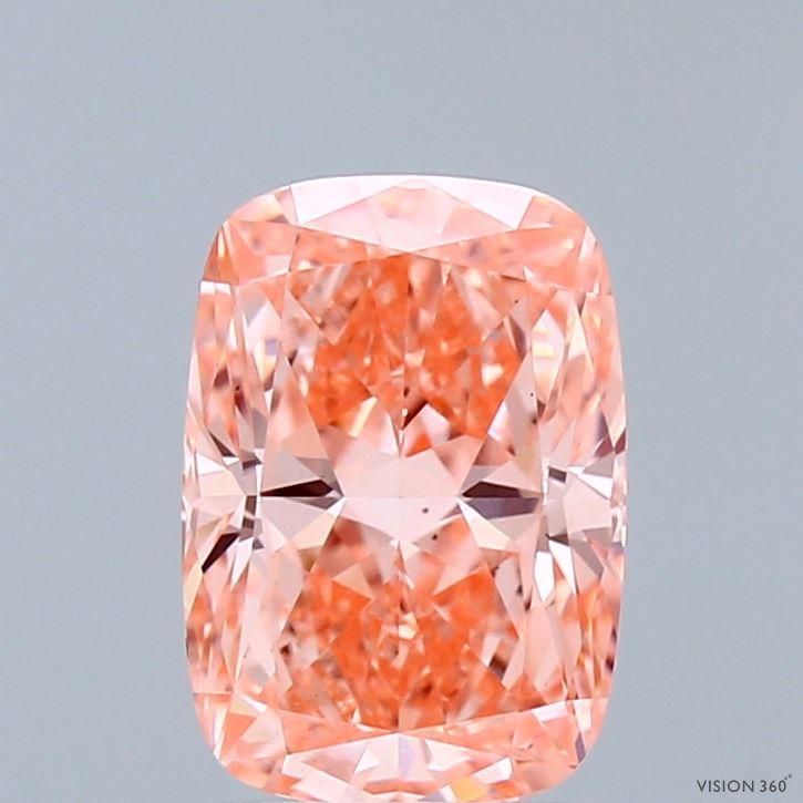 2.02 Ct. Fancy Vivid Pink Cushion Lab Grown Diamond