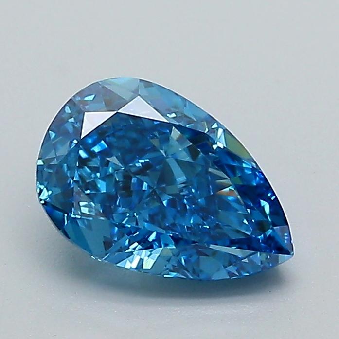 1.12 Ct. Fancy Vivid Blue Pear Lab Grown Diamond