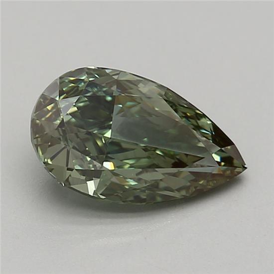 0.99 Ct. Fancy Vivid Green Pear Lab Grown Diamond