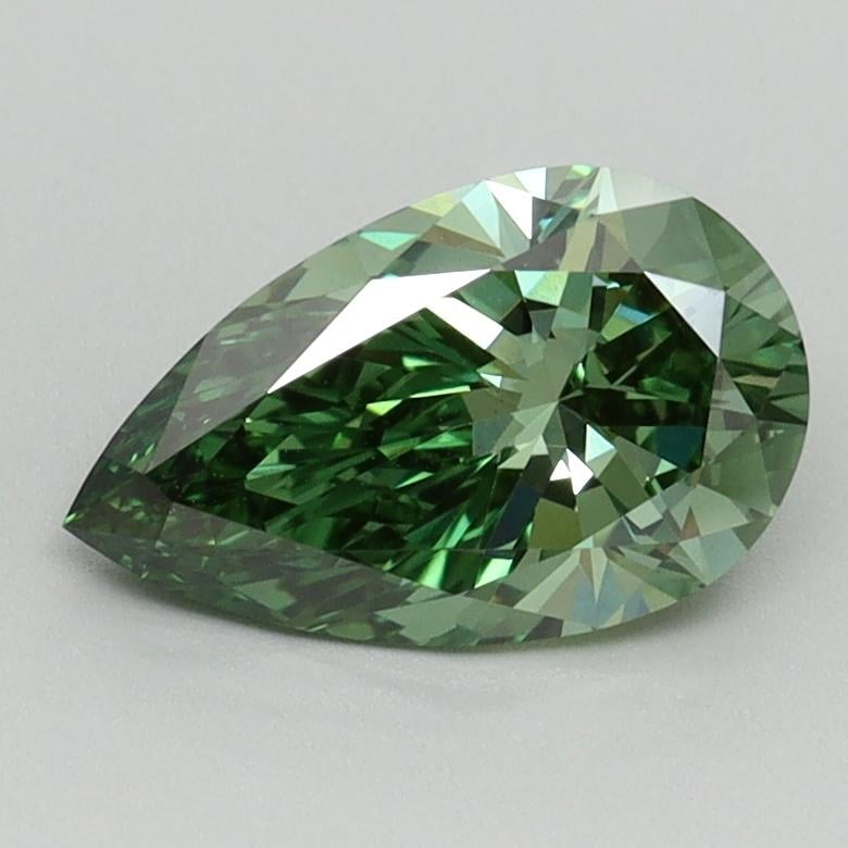 1.16 Ct. Fancy Vivid Green Pear Lab Grown Diamond