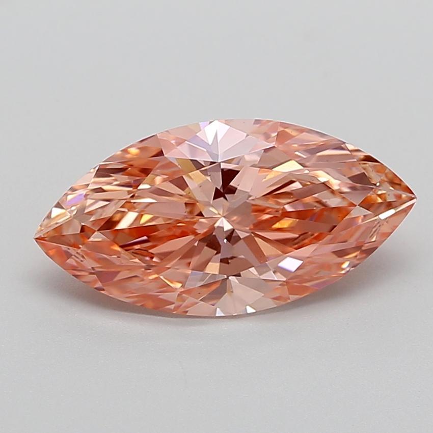 3.03 Ct. Fancy Vivid  Pink Marquise Lab Grown Diamond