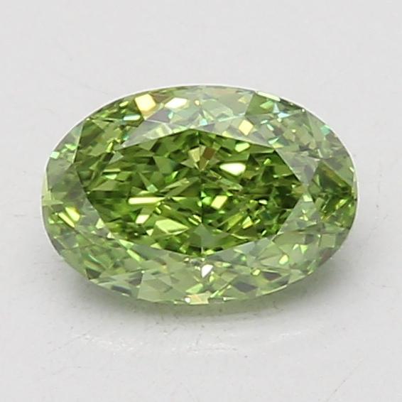 1.09 Ct. Fancy Vivid Green Oval Lab Grown Diamond