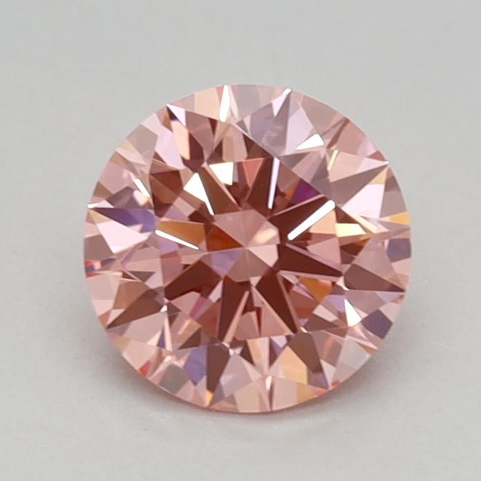 0.65 Ct. Fancy Vivid Pink Round Lab Grown Diamond
