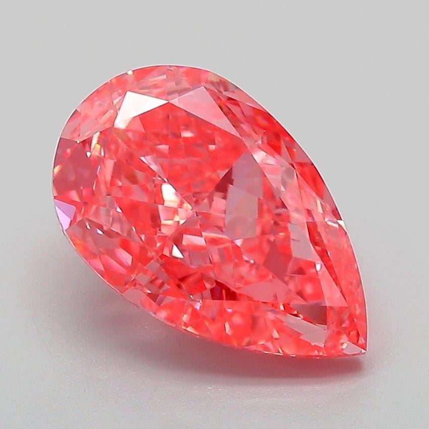 3.22 Ct. Fancy Vivid Pink Pear Lab Grown Diamond