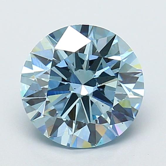1.88 Ct. Fancy Intense  Blue Round Lab Grown Diamond