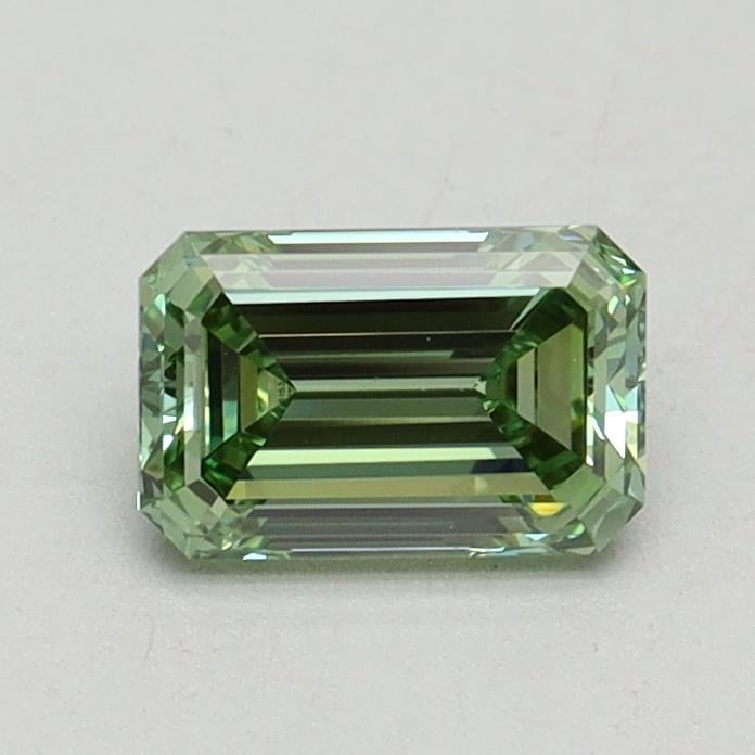 0.70 Ct. Fancy Intense Pacific Green Emerald Lab Grown Diamond