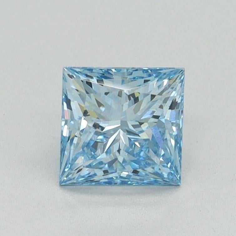 0.88 Ct. Fancy Vivid Blue Princess Lab Grown Diamond