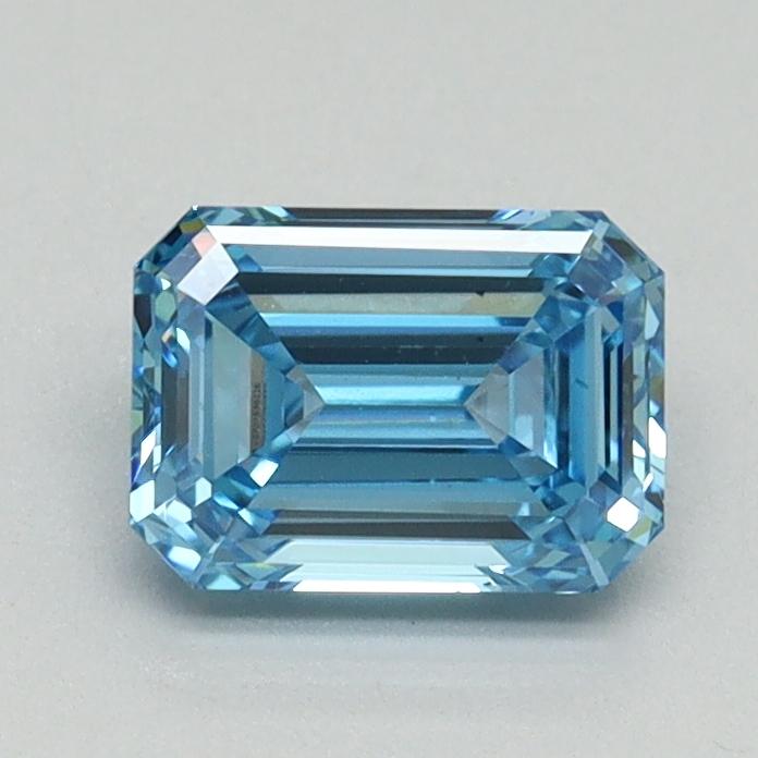 0.99 Ct. Fancy Vivid Blue Emerald Lab Grown Diamond