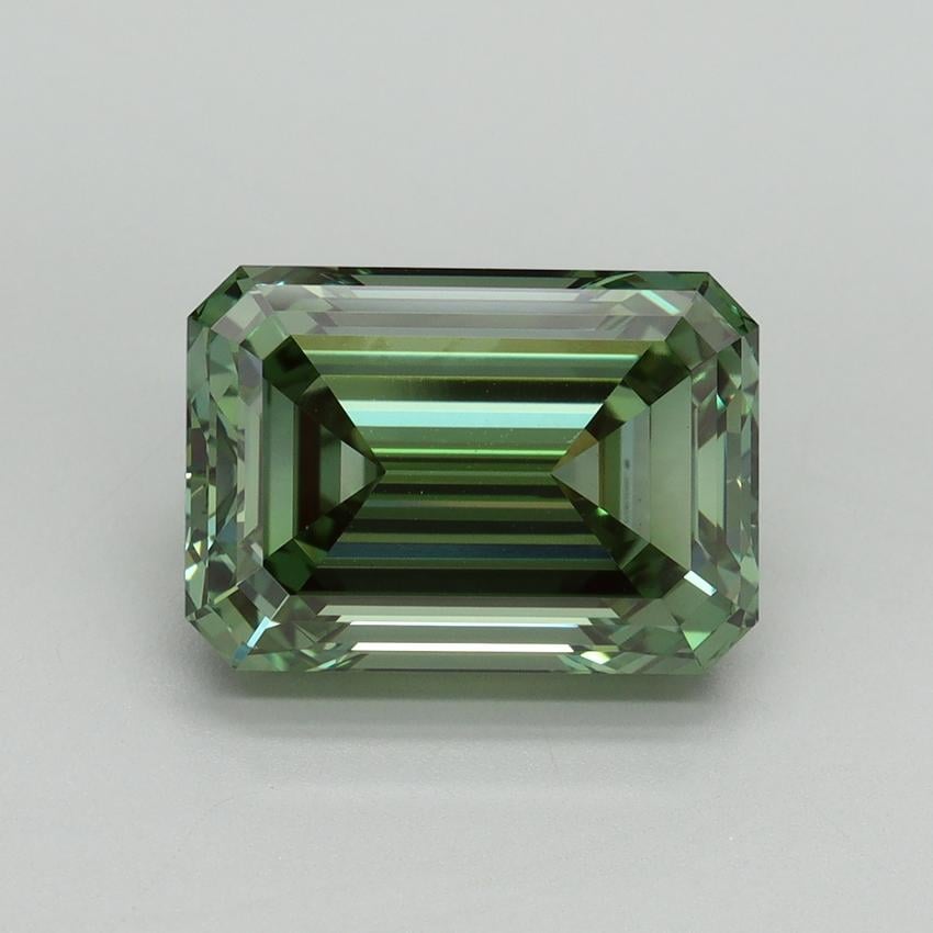 5.04 Ct. Fancy Vivid Pacific Green Emerald Lab Grown Diamond