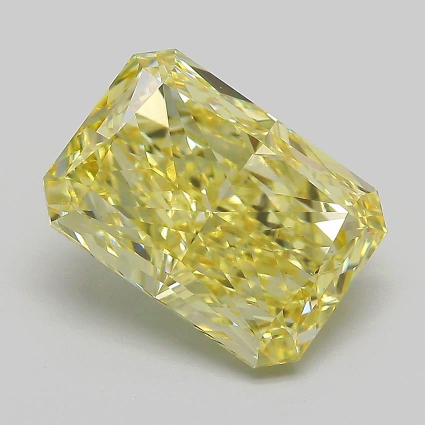 5.09 Ct. Fancy Intense  Yellow Radiant Lab Grown Diamond
