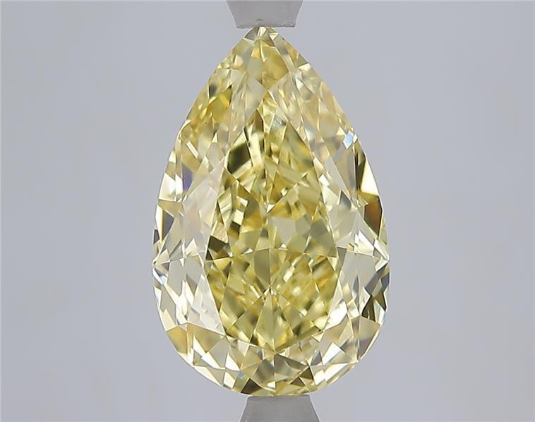 4.10 Ct. Fancy Intense  Yellow Pear Lab Grown Diamond