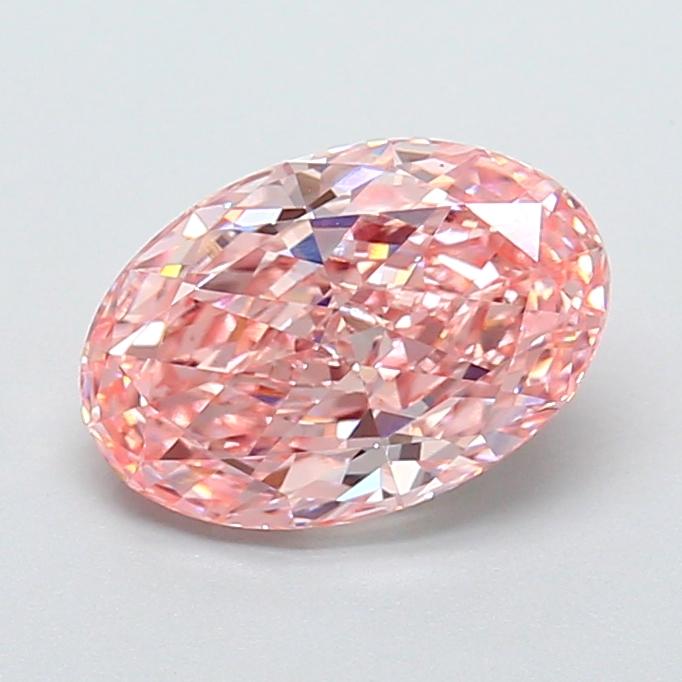 2.27 Ct. Fancy Vivid Pink Oval Lab Grown Diamond
