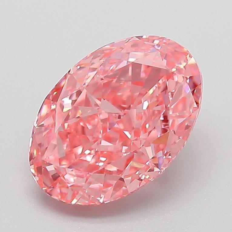2.06 Ct. Fancy Vivid Pink Oval Lab Grown Diamond