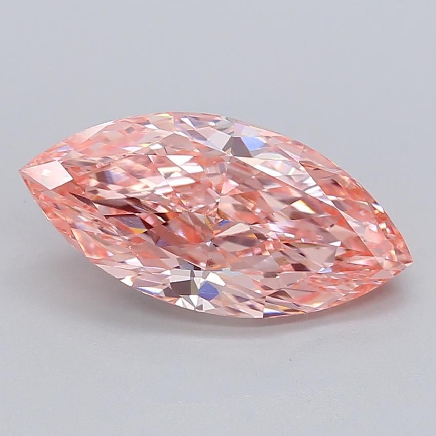 4.35 Ct. Fancy Vivid  Pink Marquise Lab Grown Diamond