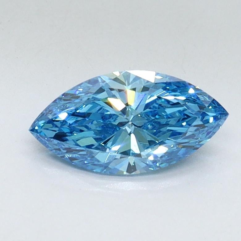 0.71 Ct. Fancy Vivid Malibu Blue Marquise Lab Grown Diamond