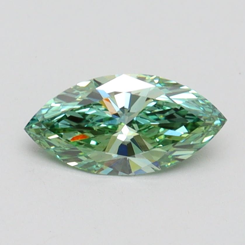 0.70 Ct. Fancy Vivid Green Marquise Lab Grown Diamond