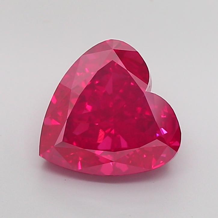 4.19 Ct. Fancy Vivid Pink Heart Lab Grown Diamond
