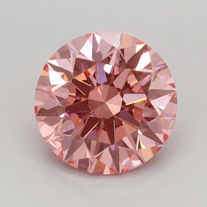 0.72 Ct. Fancy Vivid Pink Round Lab Grown Diamond
