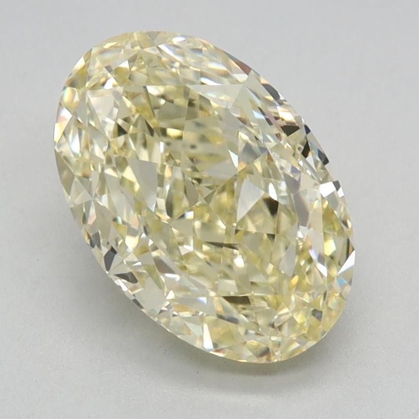 2.10 Ct. Fancy Light Yellow Oval Lab Grown Diamond