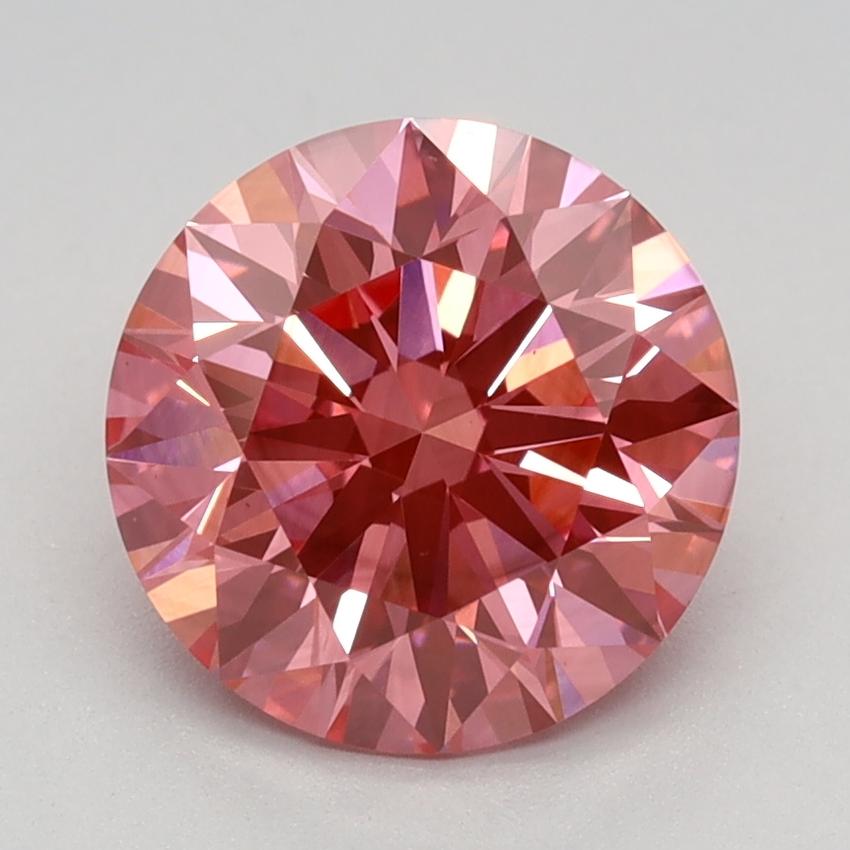 2.05 Ct. Fancy Vivid  Pink Round Lab Grown Diamond