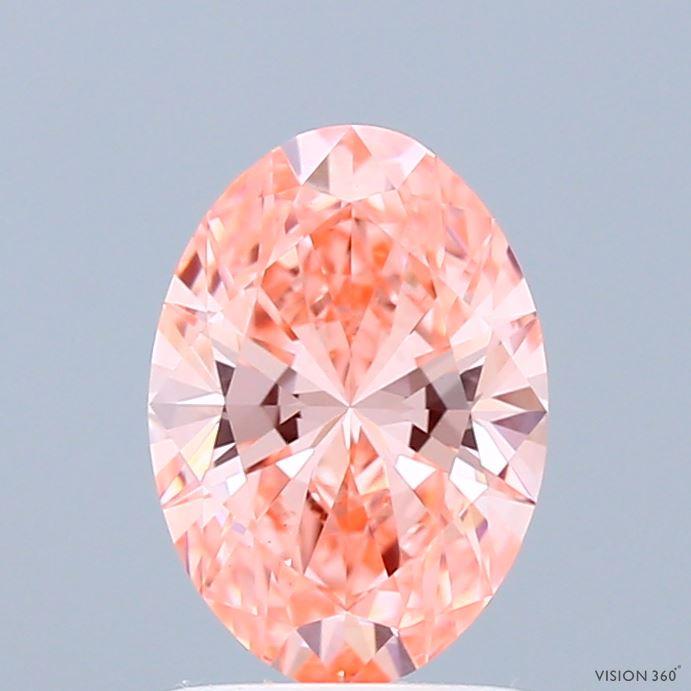 1.28 Ct. Fancy Vivid Pink Oval Lab Grown Diamond