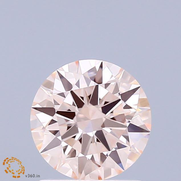 1.23 Ct. Fancy Pinkish Orange Round Lab Grown Diamond
