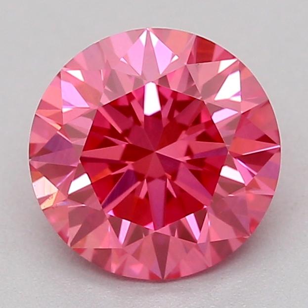 0.81 Ct. Fancy Vivid  Pink Round Lab Grown Diamond